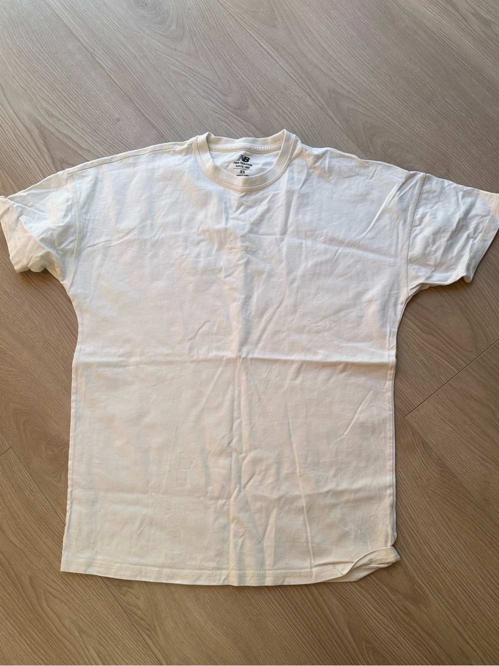 Plain White New Balance Crewneck T-Shirt